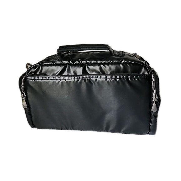 Lug Trolley 2 Crossbody Bag Metallic Black Tote Makeup Crafts Travel Cruise - Picture 9 of 14